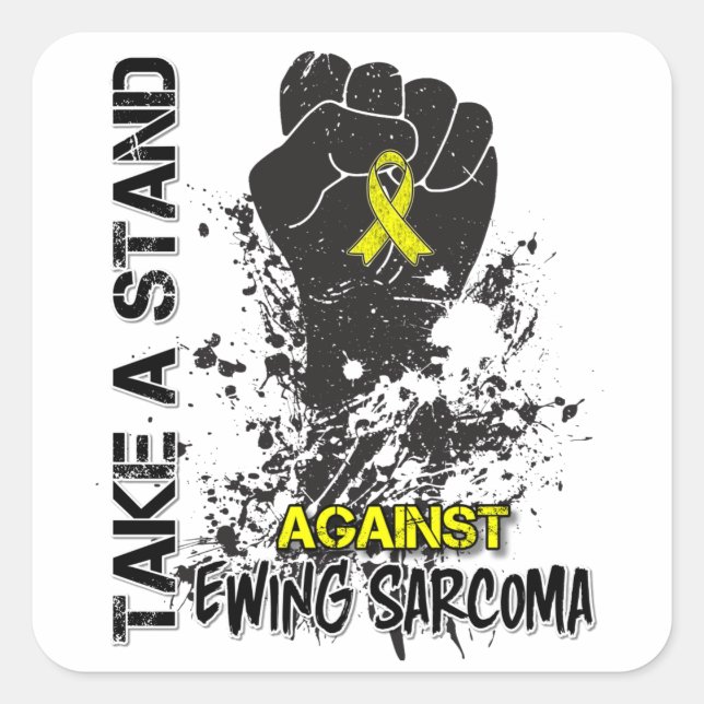 Take a Stand Against Ewing Sarcoma Square Sticker (Front)