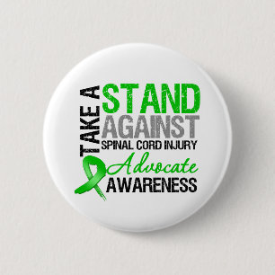 * Take a Stand Against Spinal Cord Injury 6 Cm Round Badge