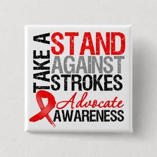 Take a Stand Against Strokes 15 Cm Square Badge