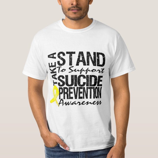 Take A Stand To Support Suicide Prevention T-Shirt (Front)