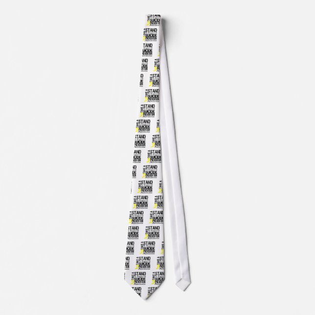 Take A Stand To Support Suicide Prevention Tie (Front)