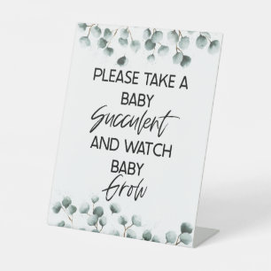 Take A Succulent Baby Shower Favour Sign