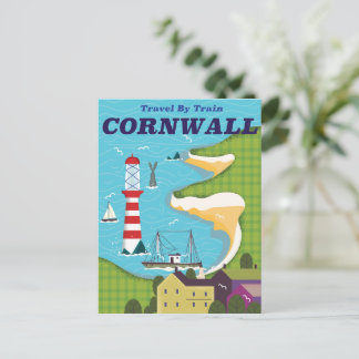 Take a train to Cornwall Postcard