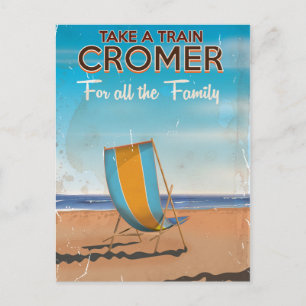Take a Train to Cromer travel poster. Postcard