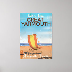 Take a Train to Great Yarmouth travel poster. Canvas Print