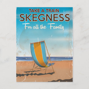Take a Train to Skegness travel poster. Postcard
