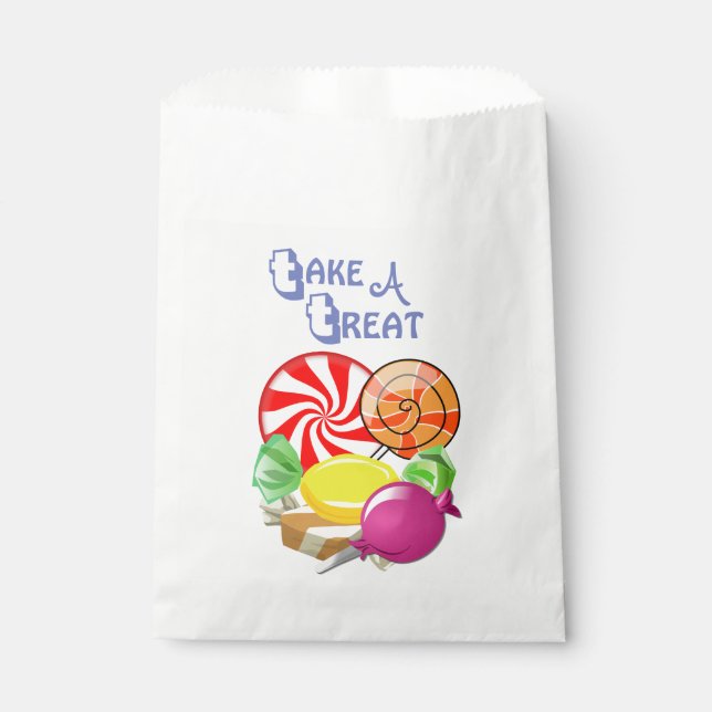 Take a Treat Candy Favour Bags (Front)
