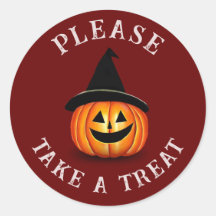 Take a treat classic round sticker