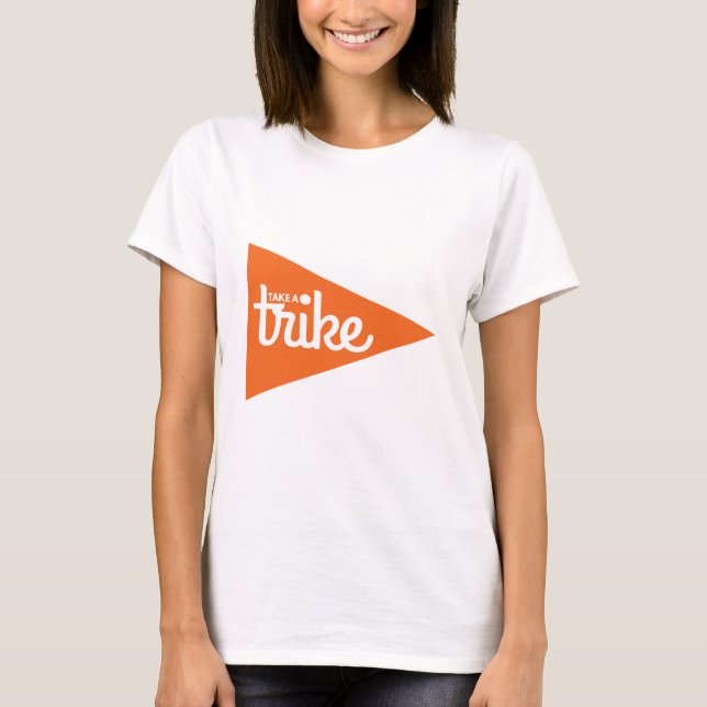 Take a Trike Flag: Recumbent Trike T-Shirt (Front)