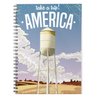 Take a Trip Retro America travel poster. Notebook