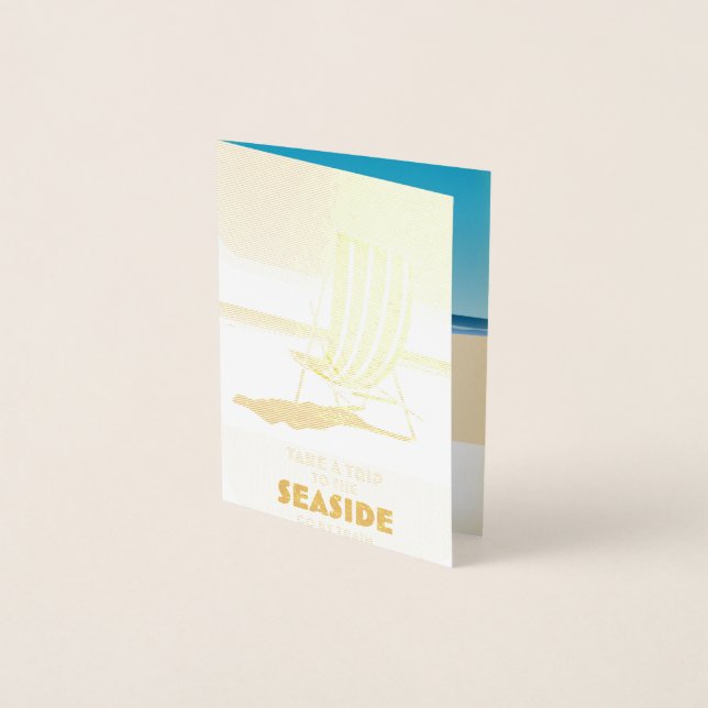 Take a trip to the seaside foil card (Front)