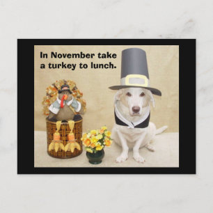 Take a turkey to lunch. postcard