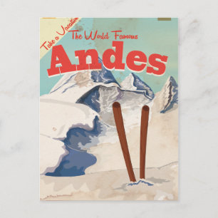 Take a Vacation - Andes vintage Vacation Poster Postcard