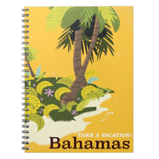 Take a Vacation Bahamas vintage travel poster Notebook