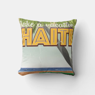 Take a vacation to Haiti travel poster Cushion