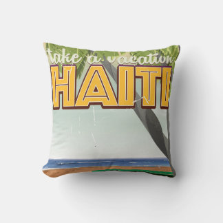 Take a vacation to Haiti travel poster Cushion