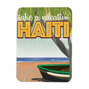 Take a vacation to Haiti travel poster Magnet