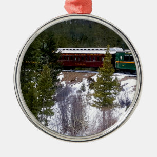Take A Winter Ride On The Georgetown Loop Railroad Metal Tree Decoration