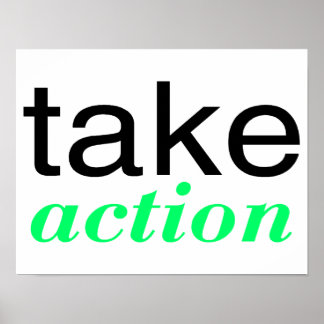 Take Action Green Poster