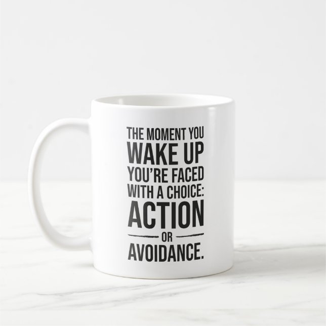 Take Action - Gym, Hustle, Success Motivational Coffee Mug (Left)