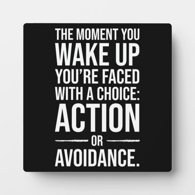 Take Action - Gym, Hustle, Success Motivational Plaque (Front)