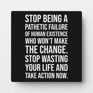 Take Action Now - Gym, Hustle, Success, Motivation Plaque