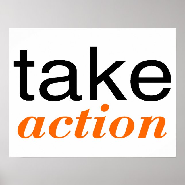 Take Action Orange Poster (Front)