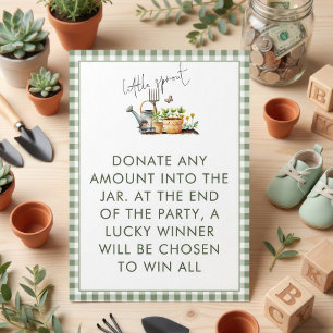 Take All Baby Shower Money Jar Sprout Game card