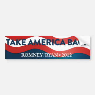Take America Back Romney/Ryan 2012 Bumper Sticker