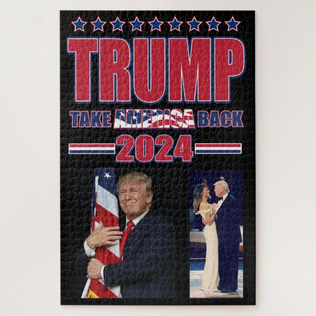 Take America Back Trump 2024 Jigsaw Puzzle (Vertical)