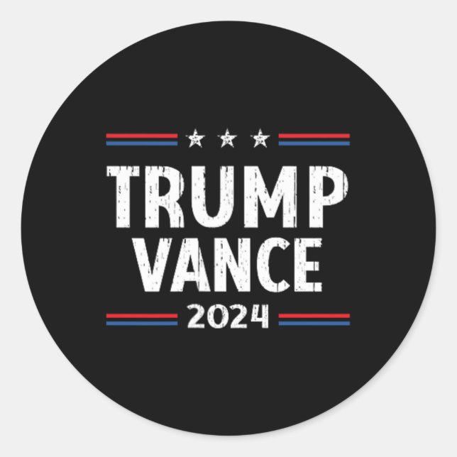 Take America Back Trump Vance 2024 Vice President  Classic Round Sticker (Front)