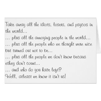 Take away all the losers...