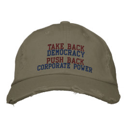 TAKE BACK DEMOCRACY EMBROIDERED HAT