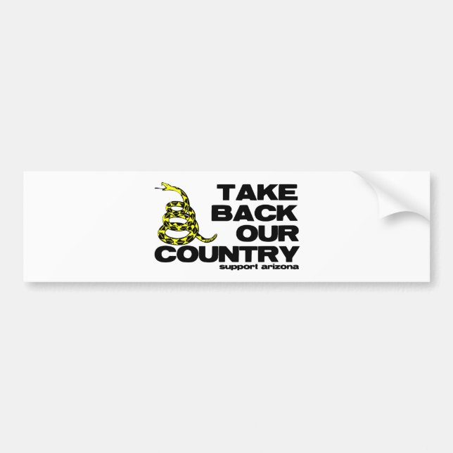 take back our country bumper sticker (Front)