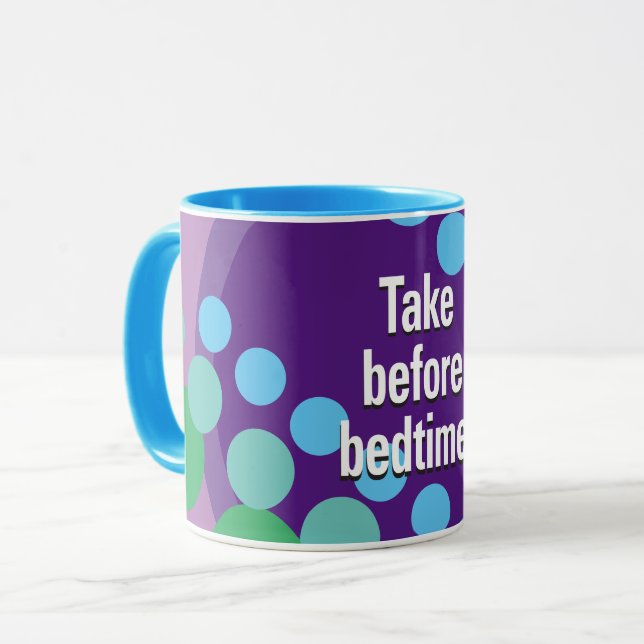 Take before bedtime Slant Spots Combo Mug (Front Left)