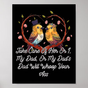 Take Care Of Her Wedding Funny Brother Bridal Poster