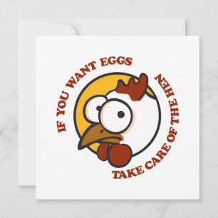 Take care of the hen 1 thank you card