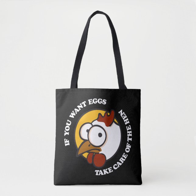 Take care of the hen 1 tote bag (Front)