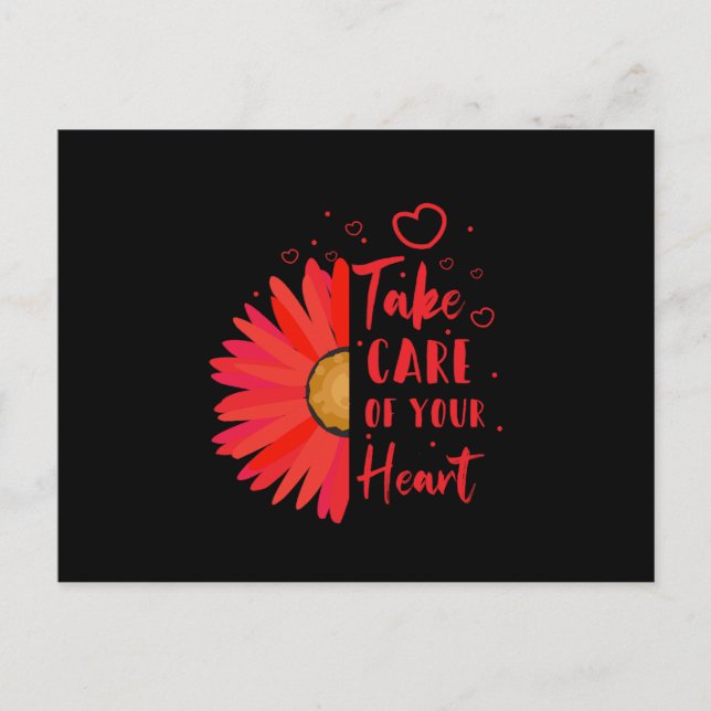 Take Care Of Your Heart Disease Awareness  Postcard (Front)