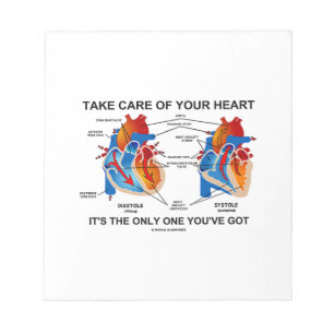 Take Care Of Your Heart It's Only One You've Got Notepad