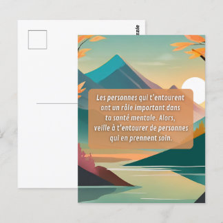 Take care of your mental health postcard