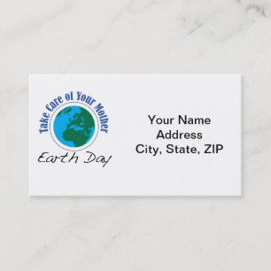 Take Care of Your Mother - Earth Day Business Card