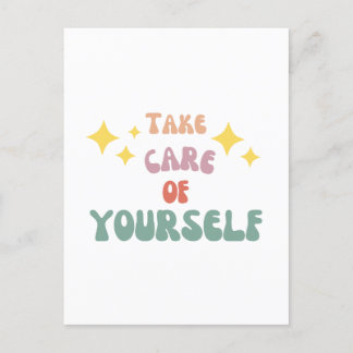 Take care of yourself postcard