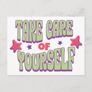 Take Care Of Yourself Typography  Postcard