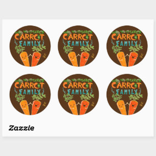 Take Carrot Family Motivational Quote Pun Classic Round Sticker