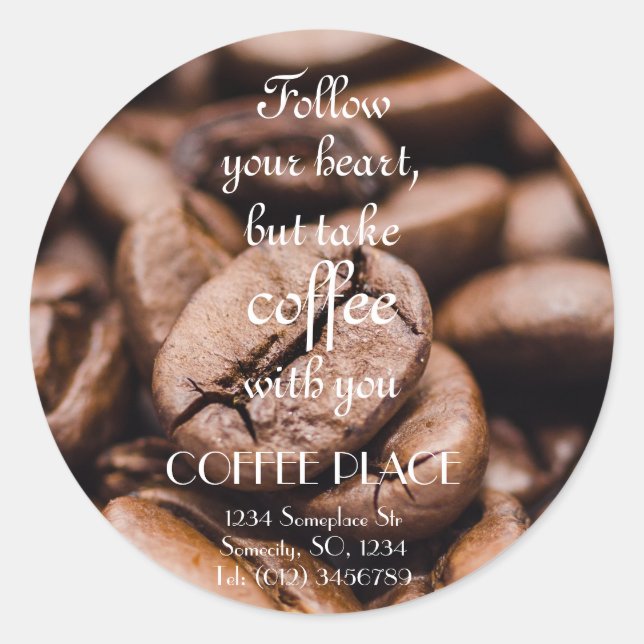 Take coffee with you // address label (Front)