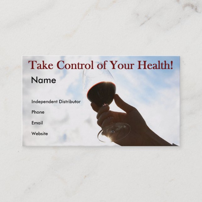 Take Control of Your Health - Business Card (Front)