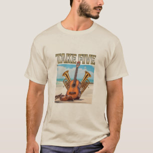 “Take Five” Musical Instrument Graphic T-Shirt