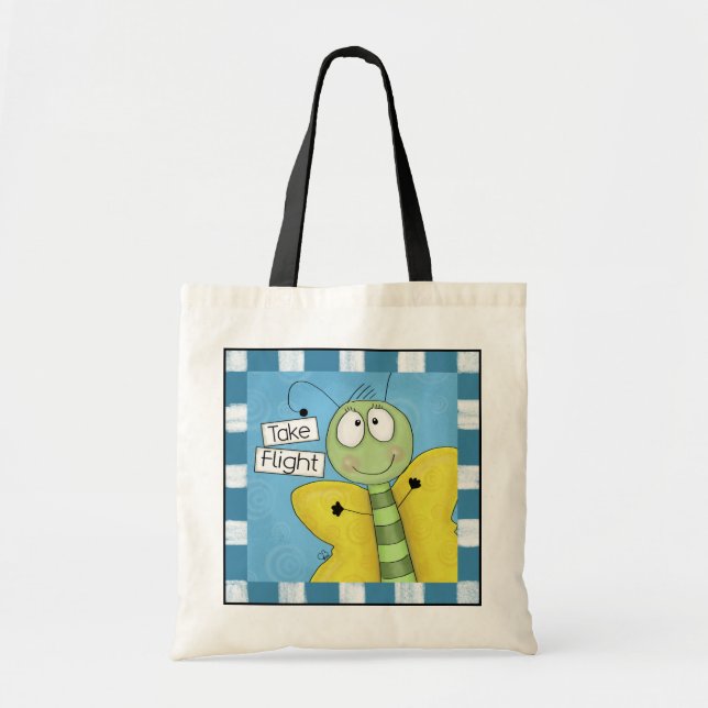 Take Flight Butterfly Tote Bag (Front)