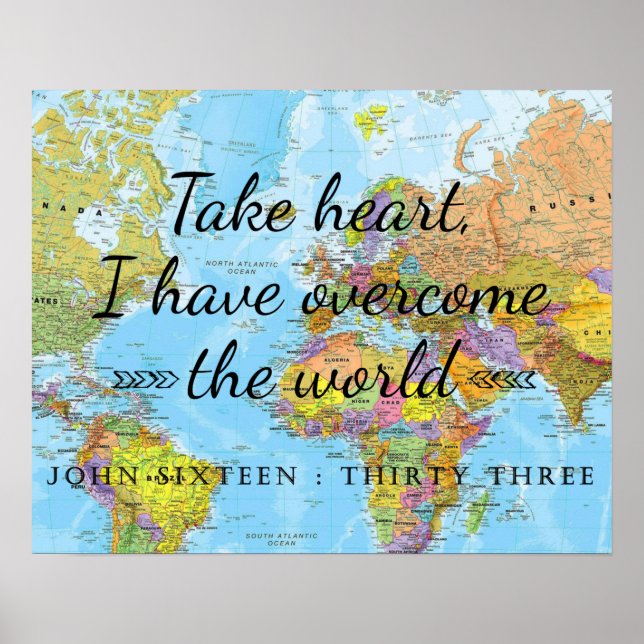 Take heart, I have overcome the world. Poster (Front)